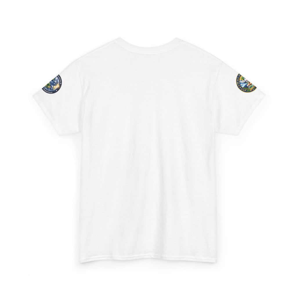 Global Conflict Question Mark Tee | diplomatic negotiations, flags artwork