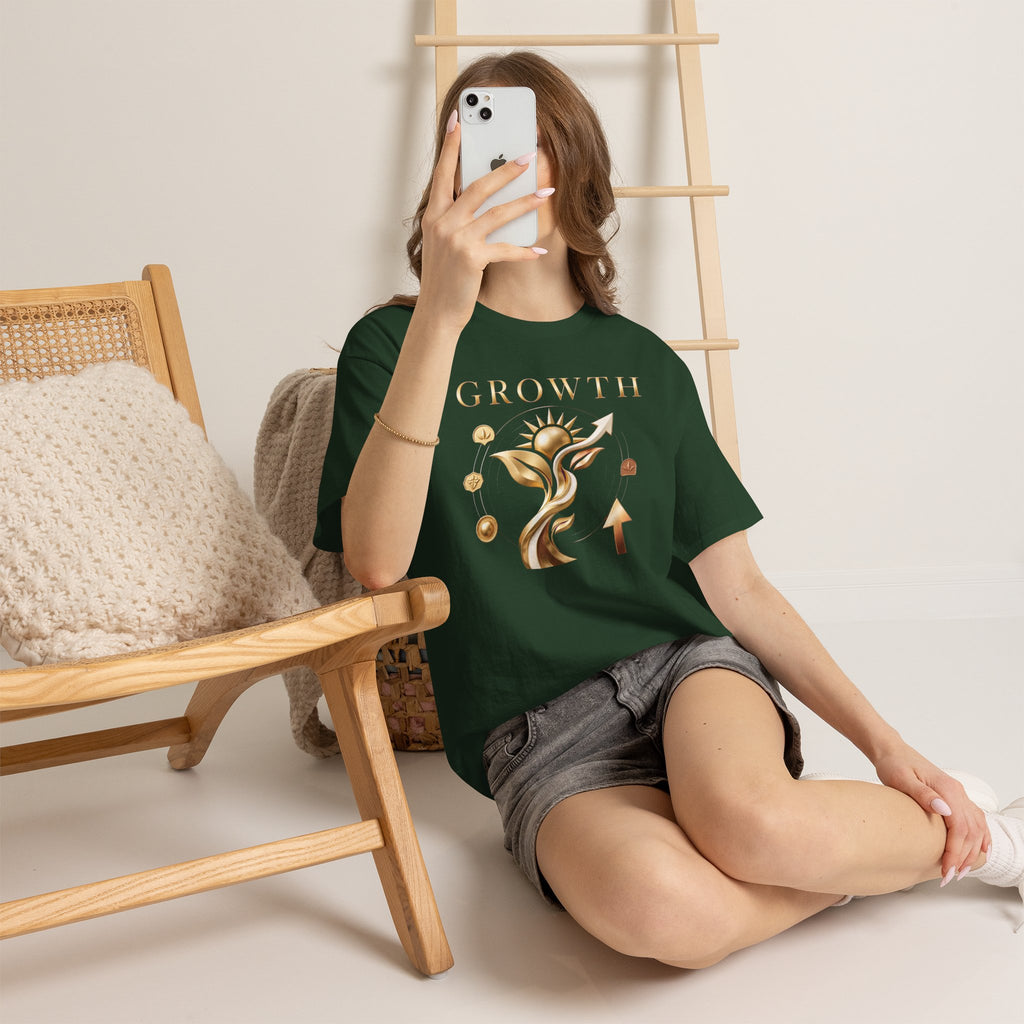 Growth Tee — Golden Botanical Growth Graphic T-Shirt