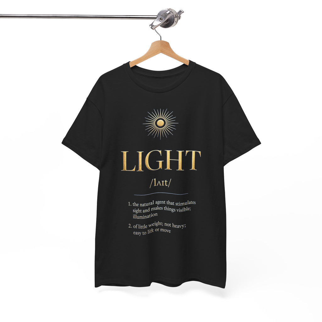 Light Definition T-Shirt — Minimal Sun Graphic Inspirational Tee