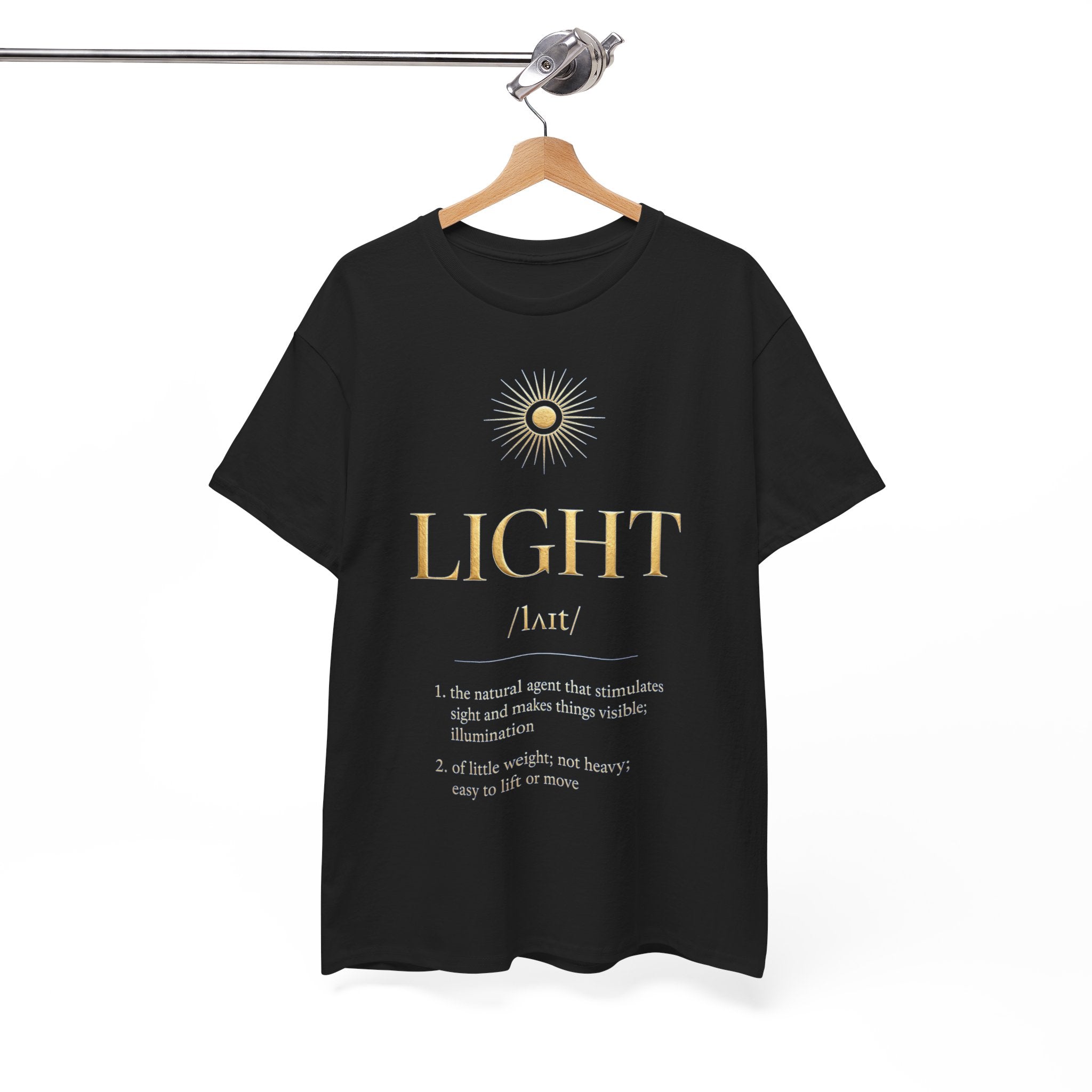 Light Definition T-Shirt — Minimal Sun Graphic Inspirational Tee