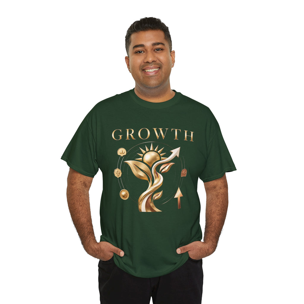 Growth Tee — Golden Botanical Growth Graphic T-Shirt