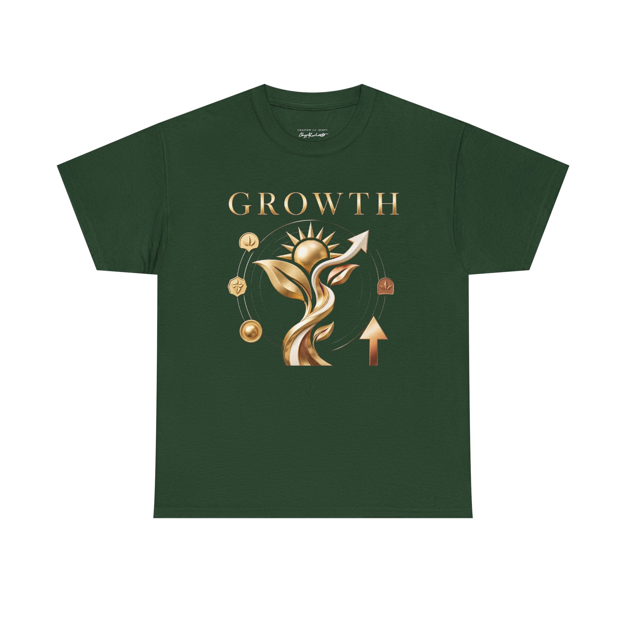 Growth Tee — Golden Botanical Growth Graphic T-Shirt