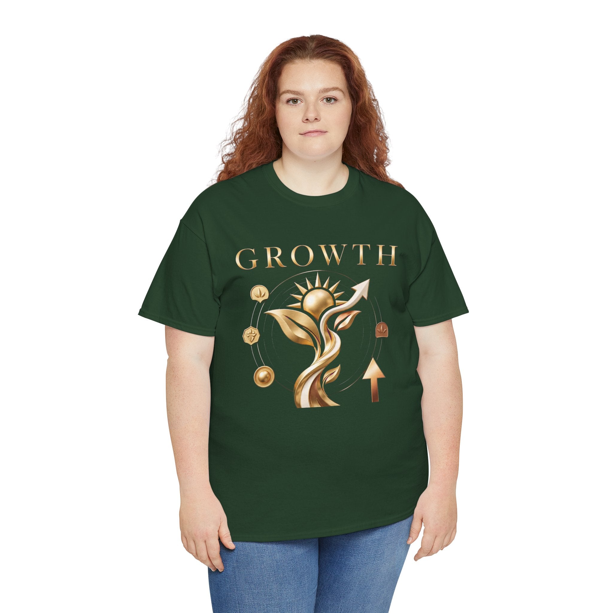 Growth Tee — Golden Botanical Growth Graphic T-Shirt