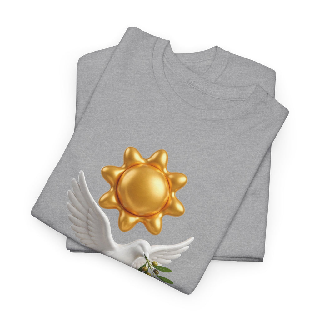 Peace & Joy T-Shirt — Dove with Olive Branch & Sun Graphic