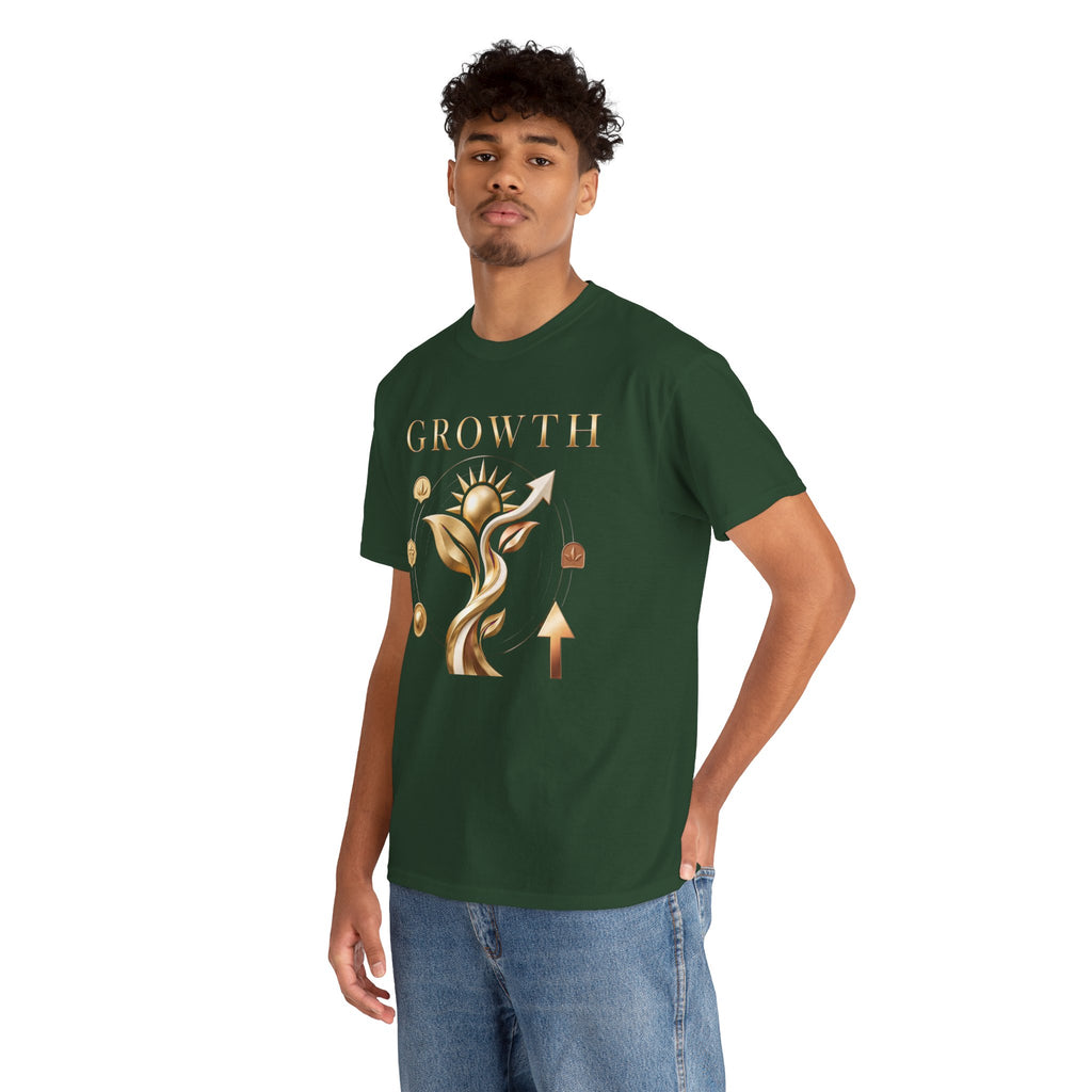 Growth Tee — Golden Botanical Growth Graphic T-Shirt