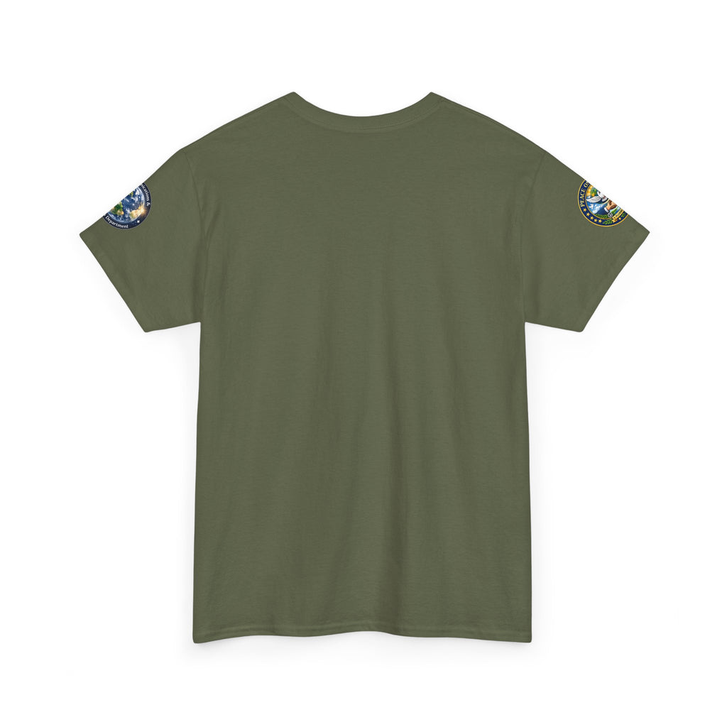 Global Conflict Question Mark Tee | diplomatic negotiations, flags artwork