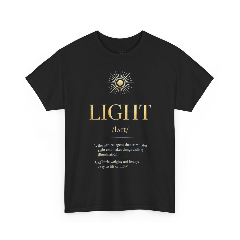 Light Definition T-Shirt — Minimal Sun Graphic Inspirational Tee
