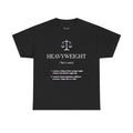 Scales of Justice 'Heavweight' Tee — Gold Legal Scales Graphic T-Shirt
