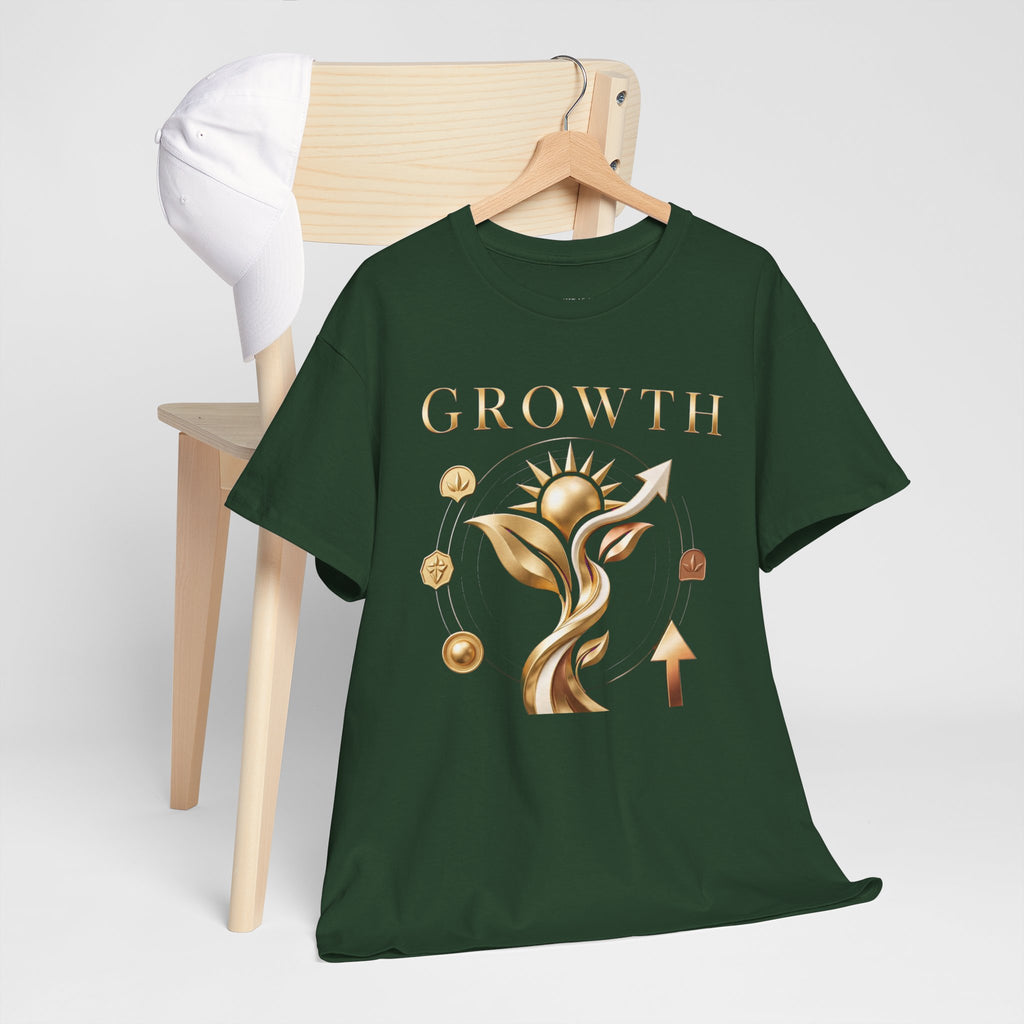 Growth Tee — Golden Botanical Growth Graphic T-Shirt