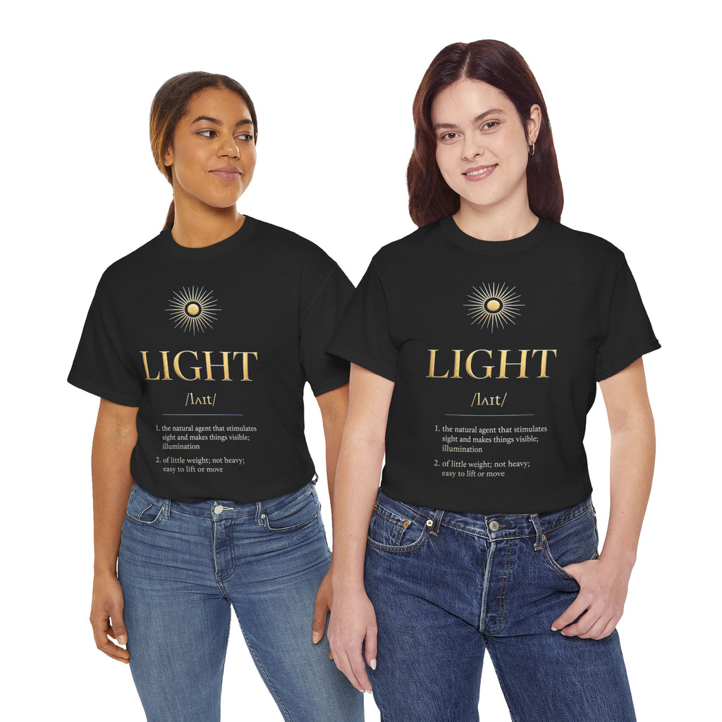 Light Definition T-Shirt — Minimal Sun Graphic Inspirational Tee