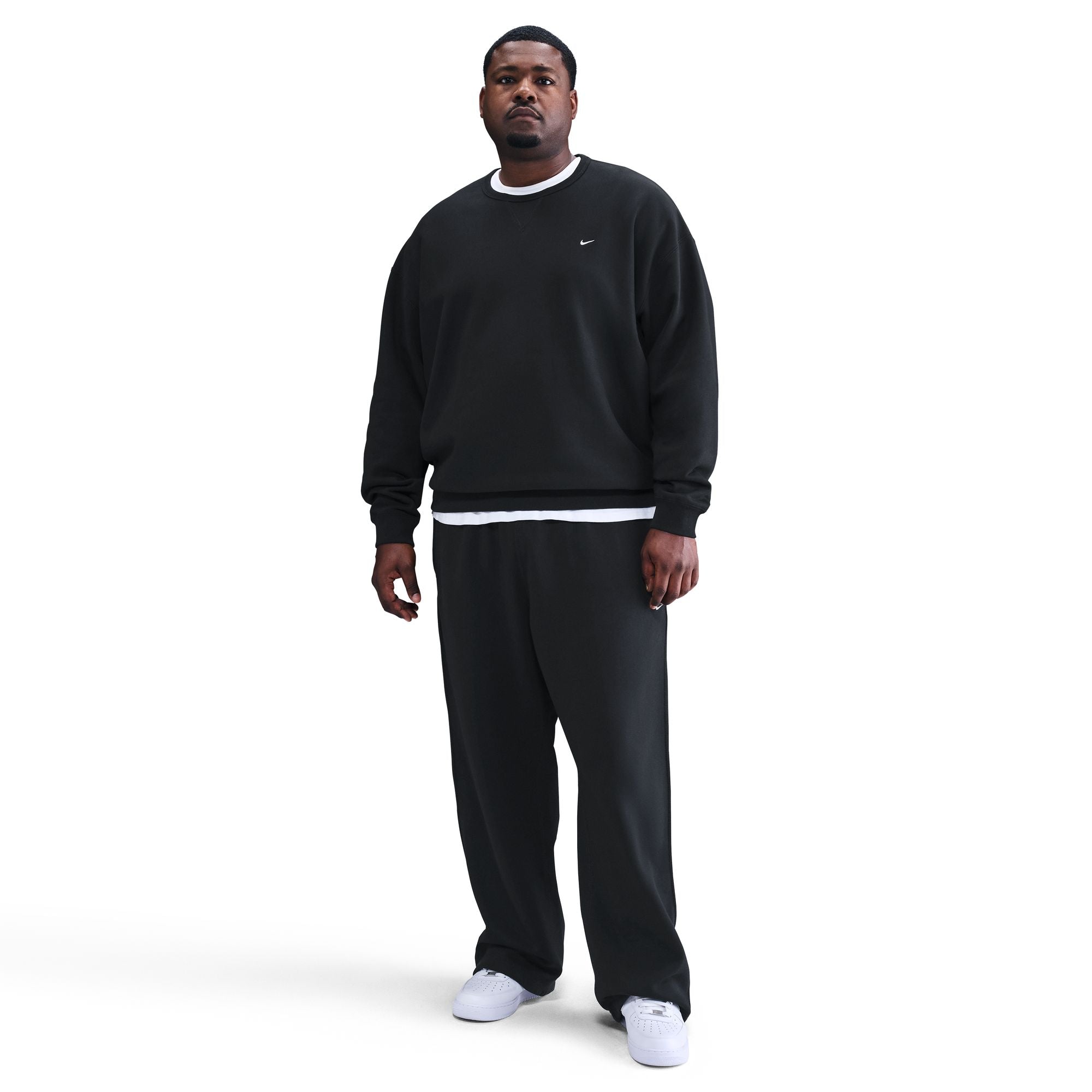 Nike Mens Solo Swoosh Crewneck - Black