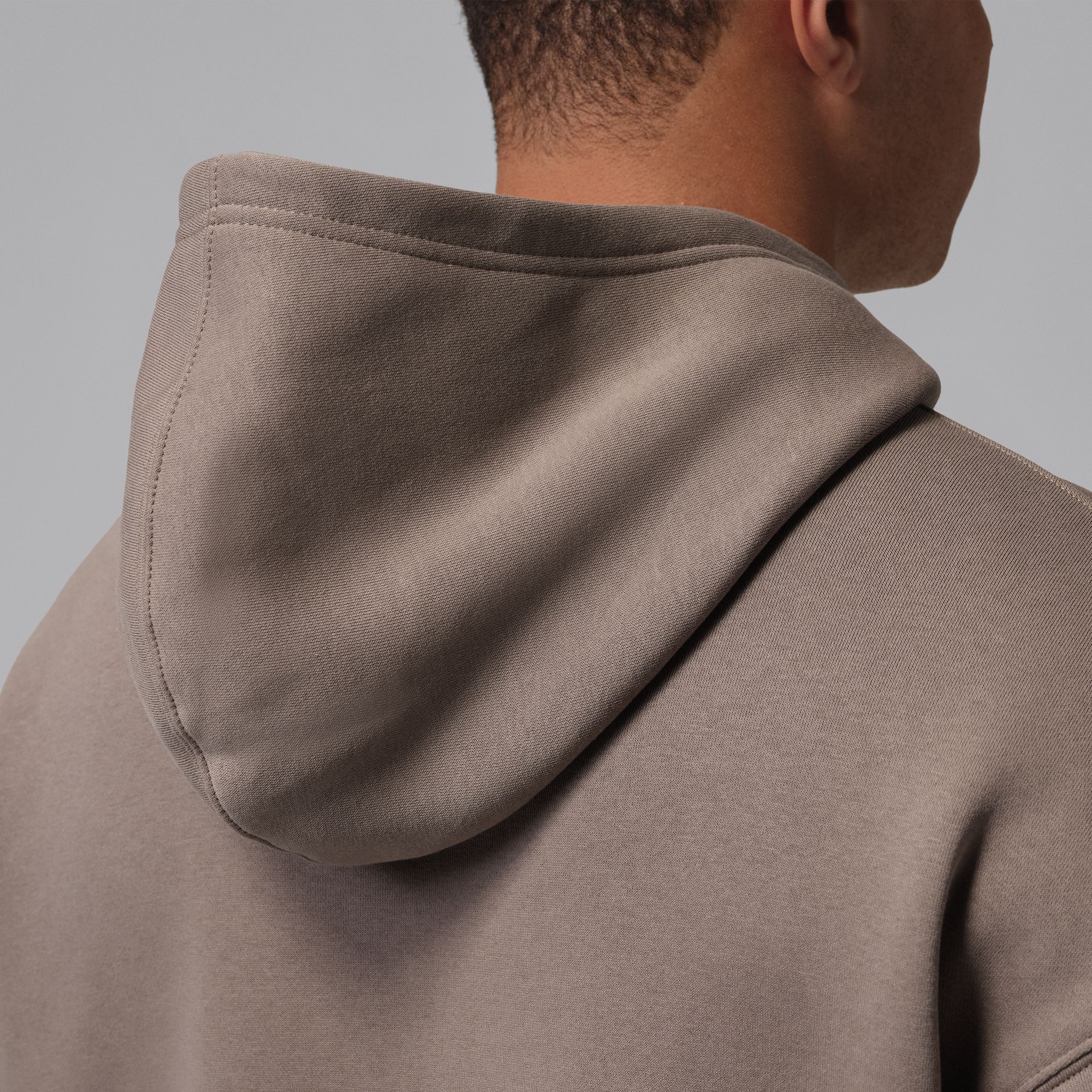 Air Jordan Mens Brooklyn Fleece Pullover Hoodie - Olive Grey