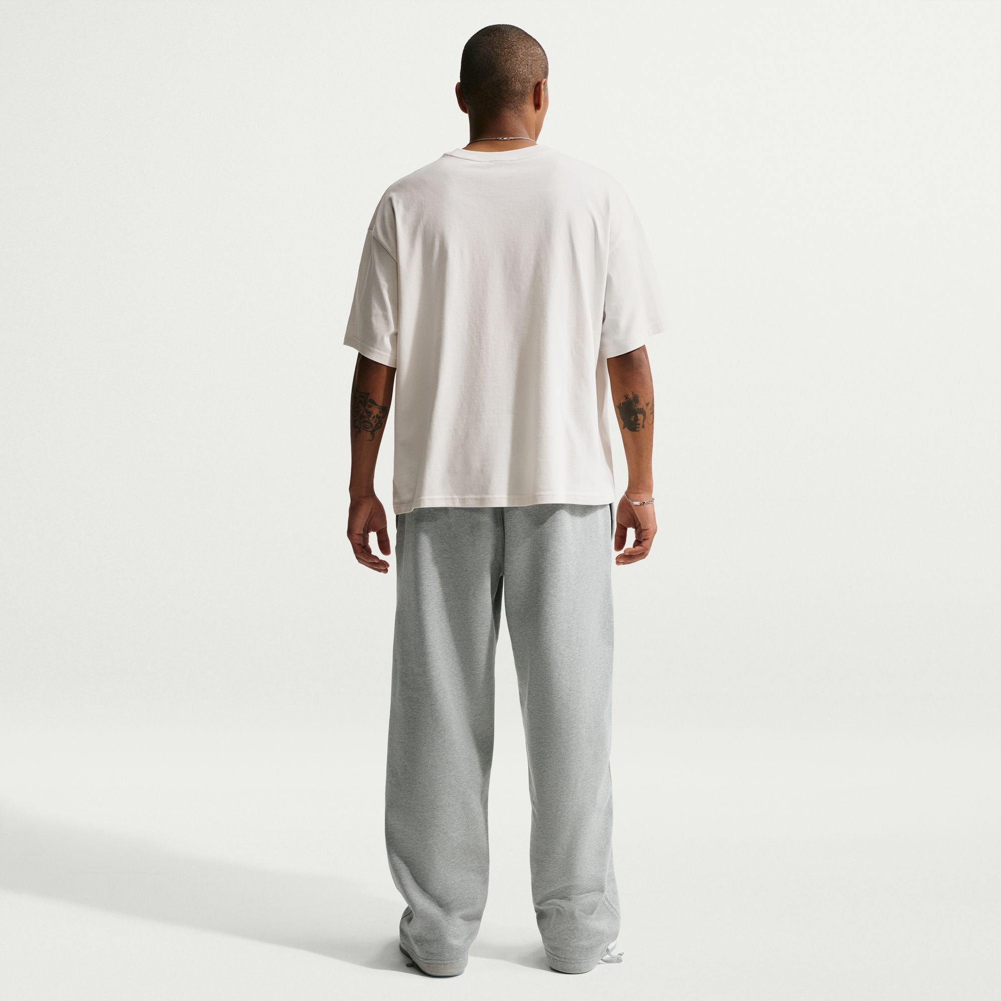 Nike Mens Solo Swoosh Joggers - Grey/White