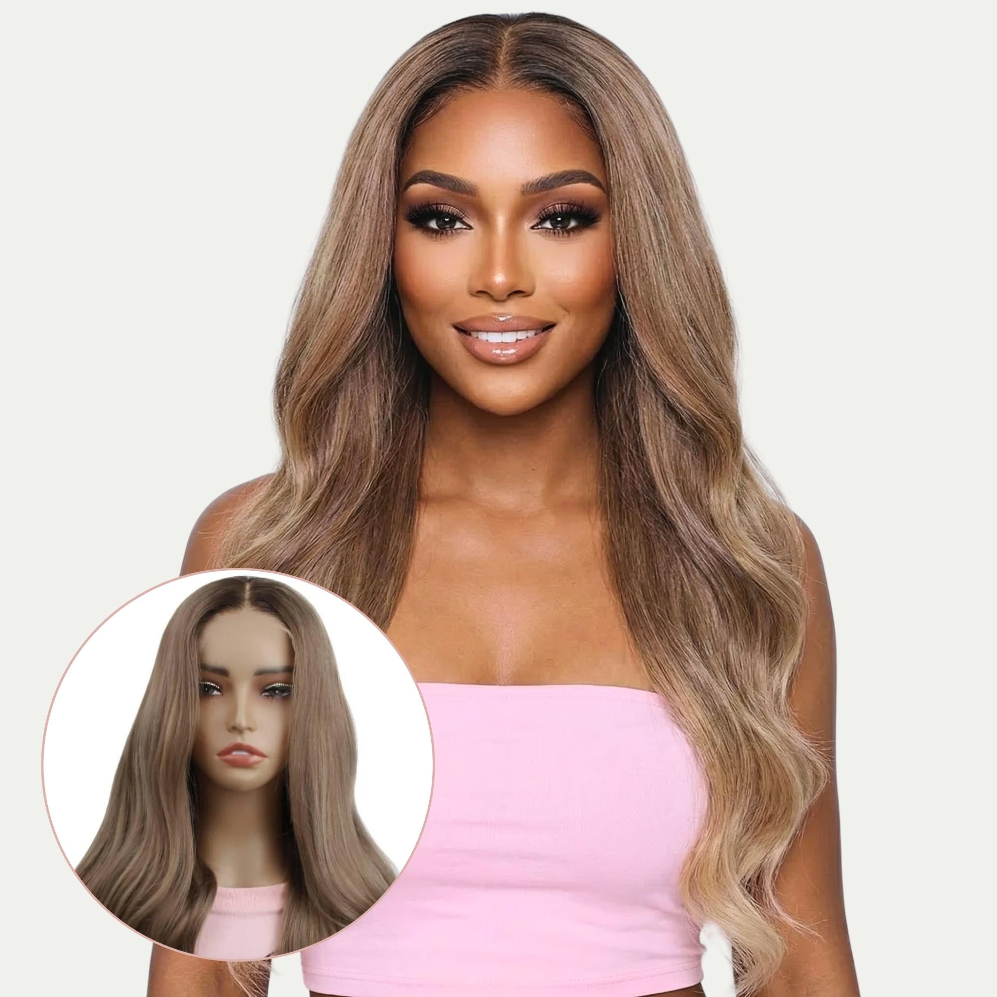 Cora Glueless 5x5 HD Lace Professionally Colored 100% Human Hair Closure Wig