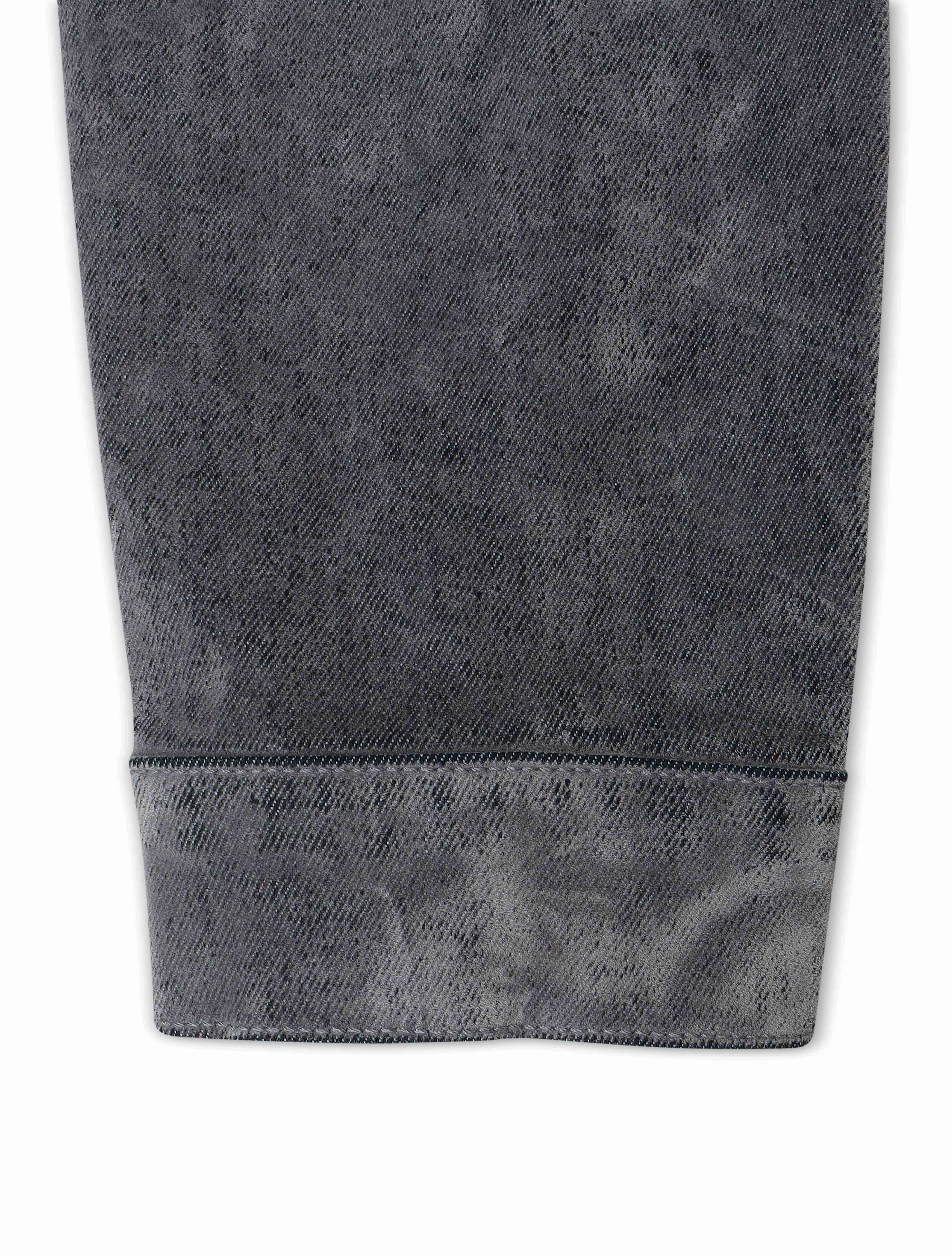 Vicious Denim Velvet Coated Denim Jacket - Grey
