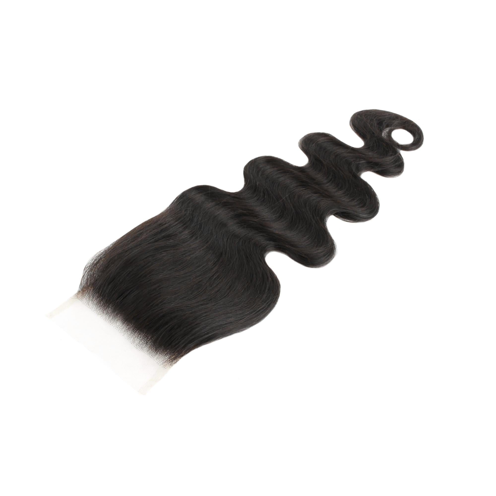 Malaysian Body Wave 4x4 Transparent Lace Human Hair Closure