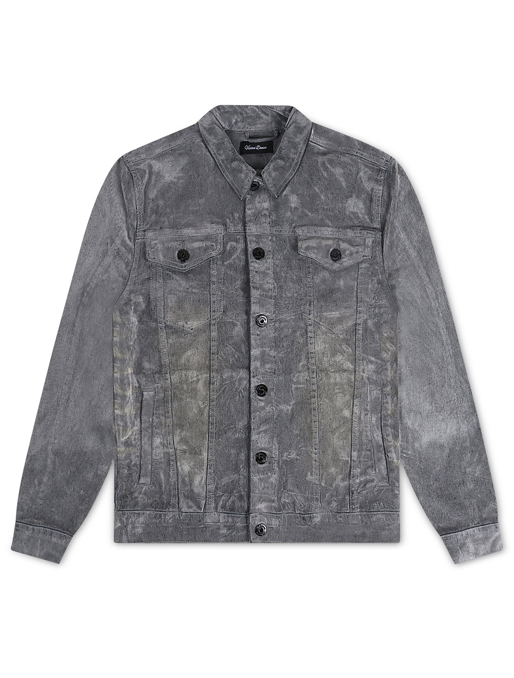 Vicious Denim Velvet Coated Denim Jacket - Grey
