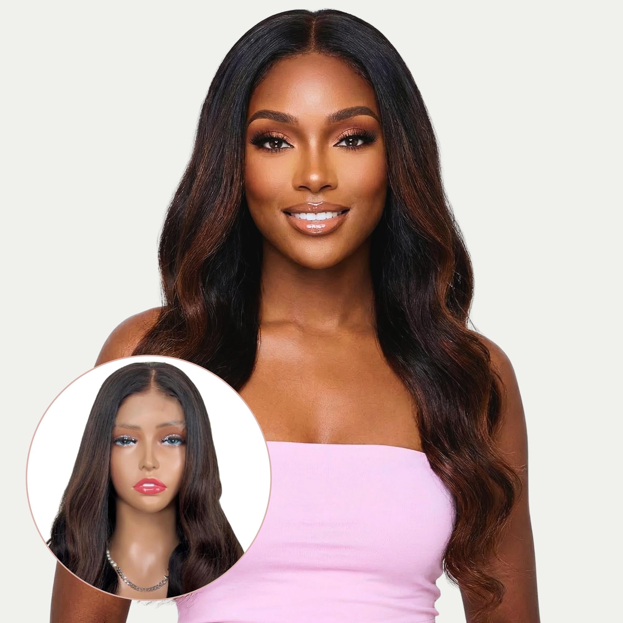Victoria Glueless 5x5 HD Lace Professionally Colored 100% Human Hair Closure Wig