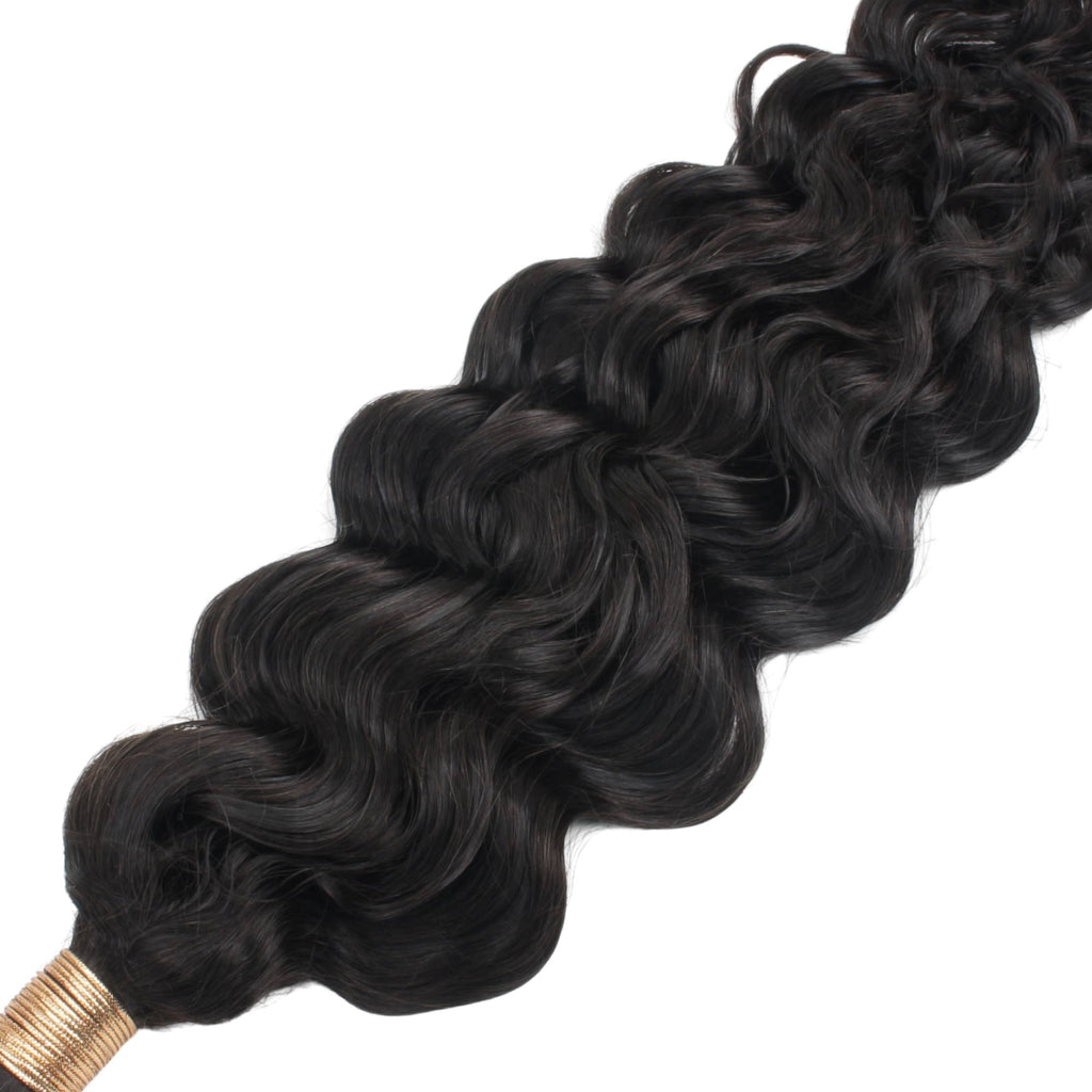 Beach Wave Bulk 100% Human Braiding Hair